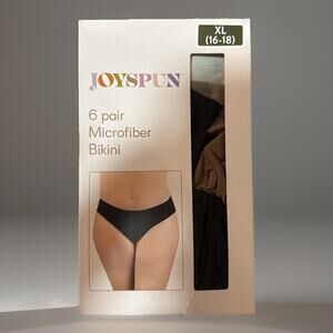 JOYSPUN Women's Microfiber Bikini Panties Underwear 6 Pair XL